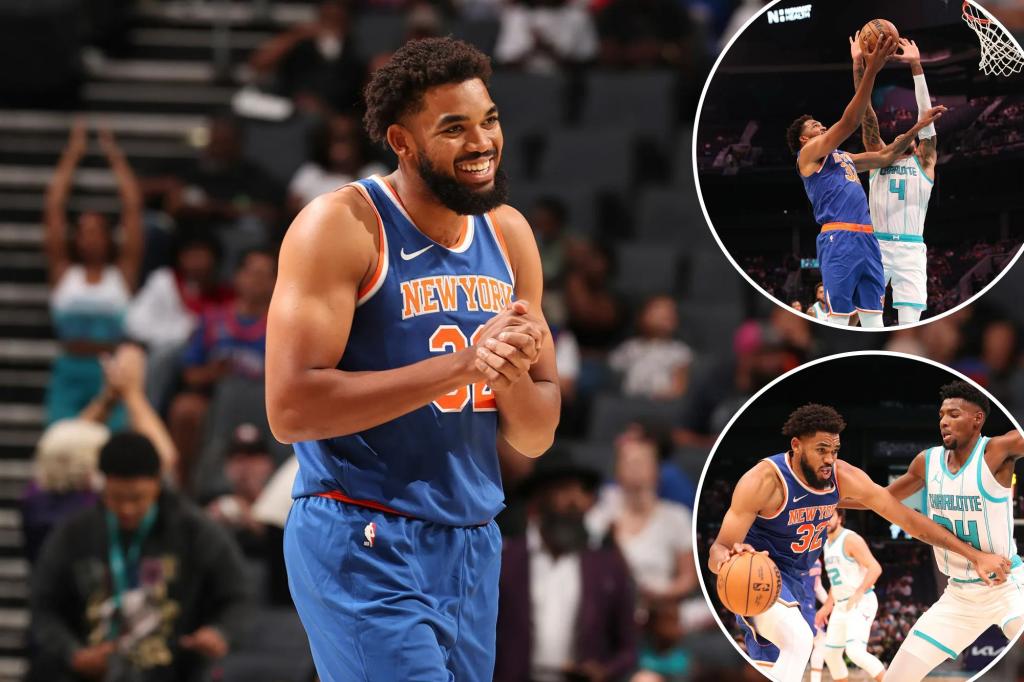 칼 앤서니 타운스(Karl-Anthony Towns)는 프리시즌 데뷔전에서 닉스의 잠재력을 드러냈다.