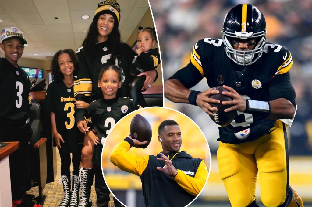 Ciara는 Steelers 데뷔전에서 Russell Wilson의 승리를 축하합니다.