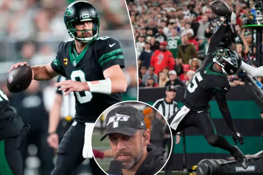 Aaron Rodgers는 Jets의 비참한 전반전 이후 골치 아픈 깨달음을 얻었습니다.