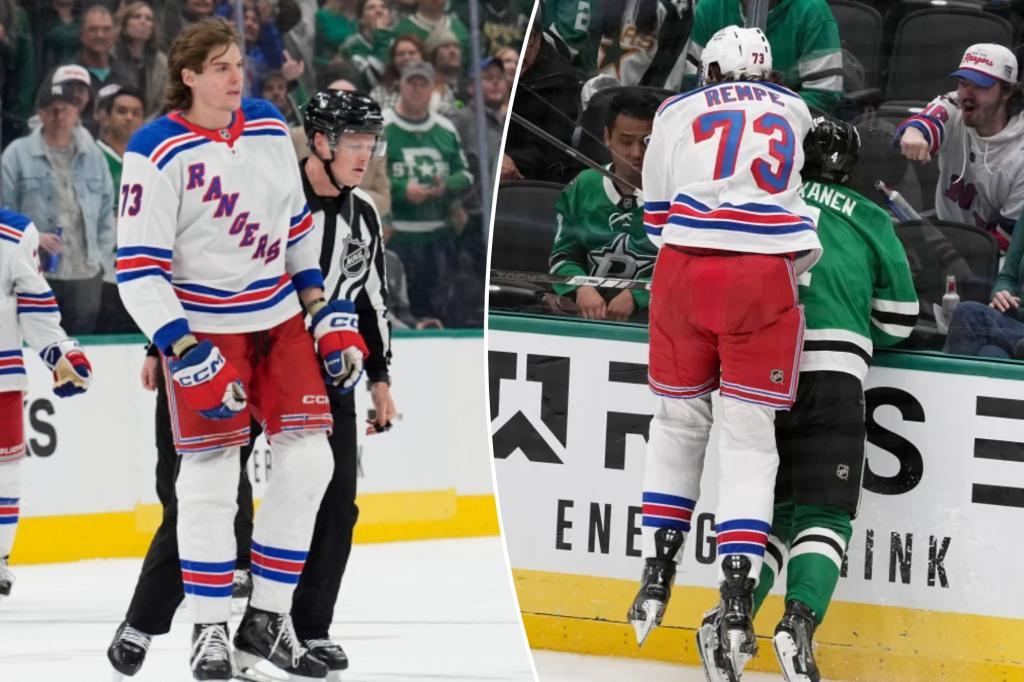 Matt Rempe는 레인저스의 현실이 결과를 초래할 수 있다는 것을 알고 있습니다.