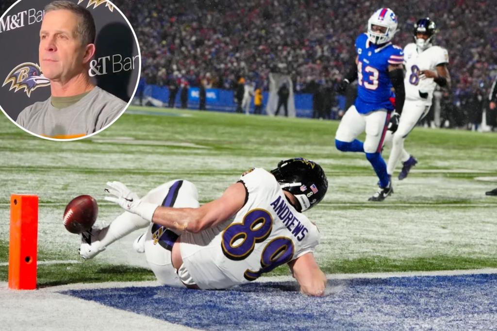 John Harbaugh는 Ravens 타이트 엔드 무음으로 잔인한 드롭에 대해 Mark Andrews를 변호합니다.