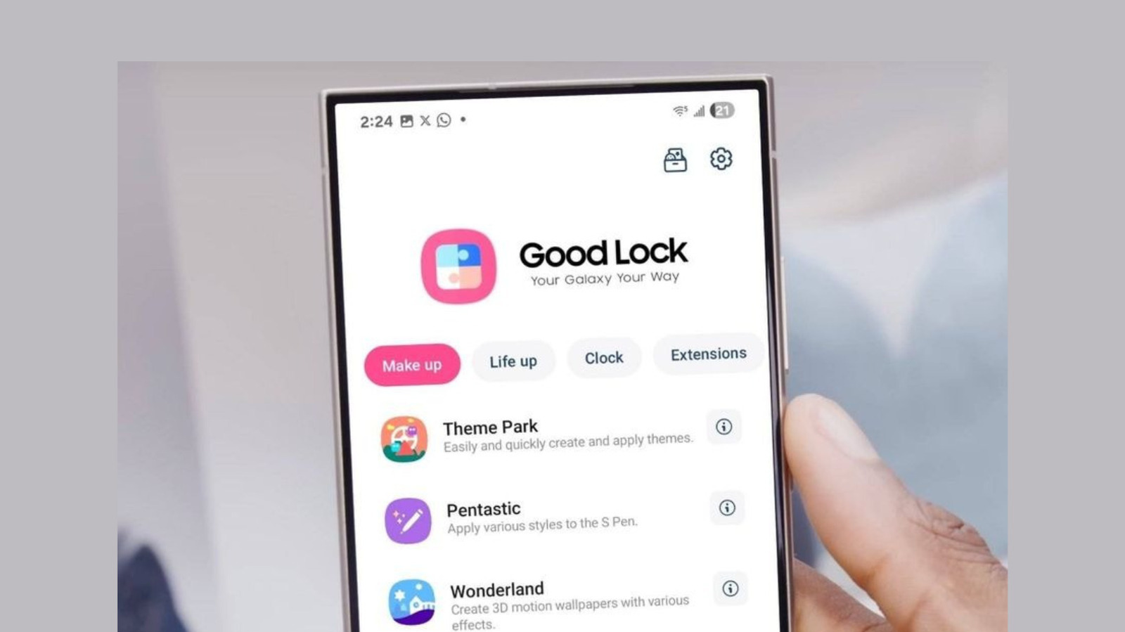 Samsung의 Good Lock 앱으로 Galaxy Phone을 사용자 정의 할 수 있습니다.