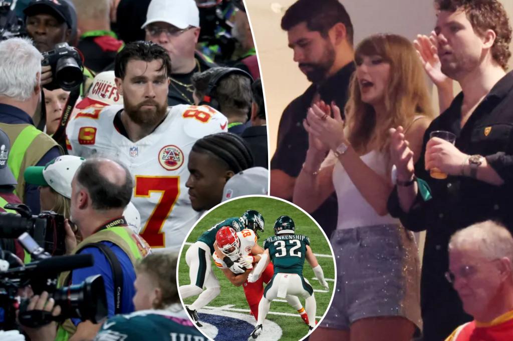 Taylor Swift 'Comforting'Travis Kelce 슈퍼 볼 2025 손실