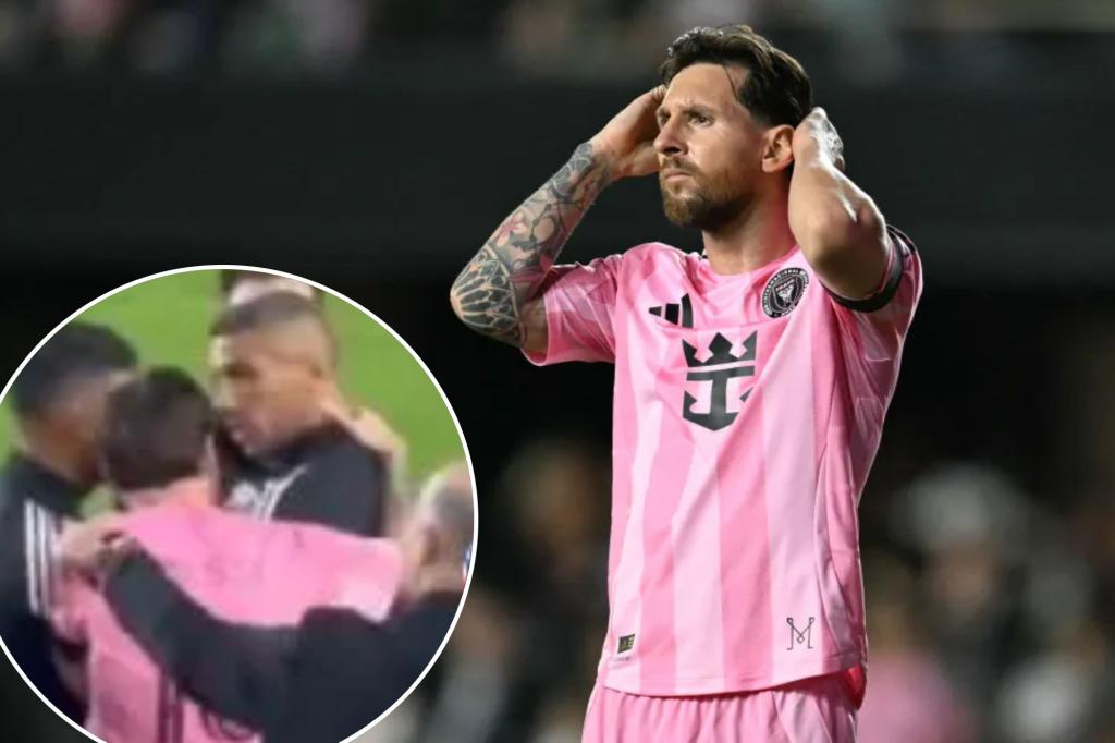 Lionel Messi는 NYCFC Assistant 's Neck을 잡기 위해 MLS에 의해 벌금
