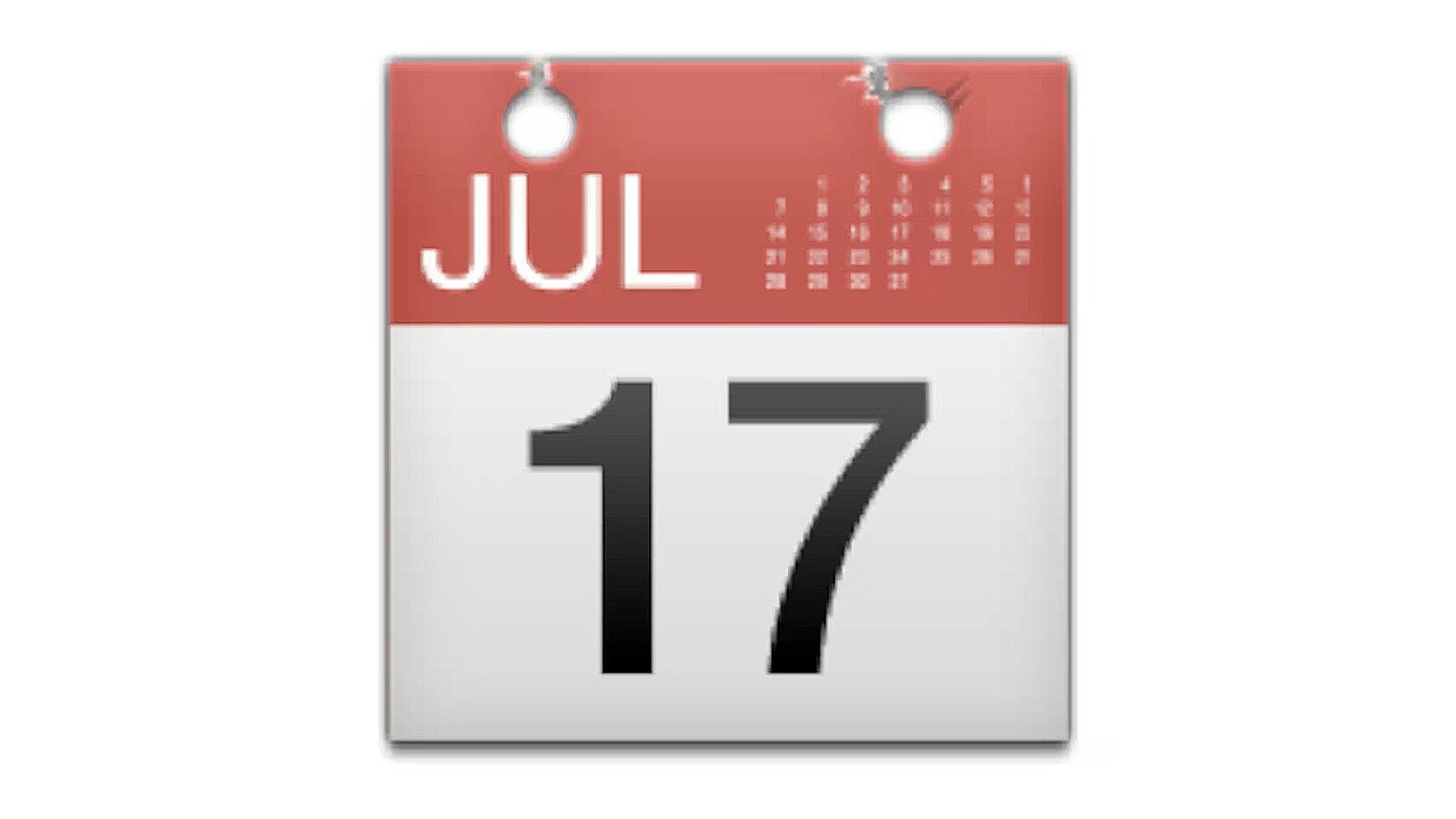 캘린더 이모티콘이 7 월 17 일에 말하는 예기치 않은 이유