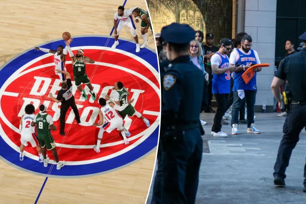 Pistons는 Knicks에 대한 플레이 오프 게임에 대한 주 외부 티켓 판매를 제한합니다.