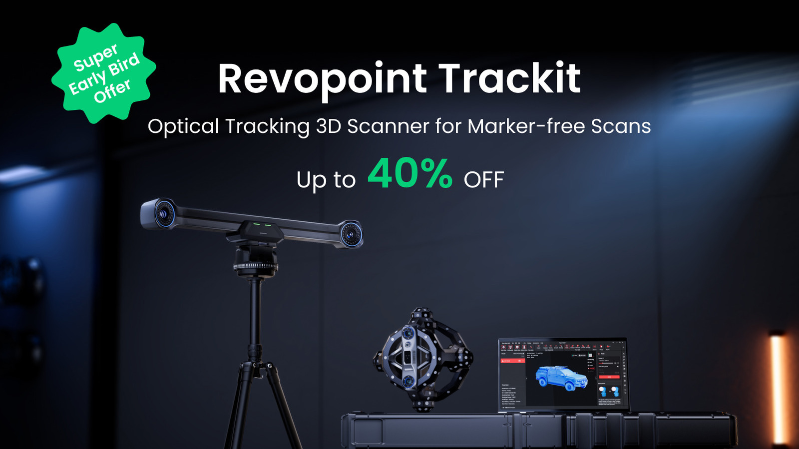 Smarter, RevoPoint Trackit 3D 스캐너로 더 어렵지 않음