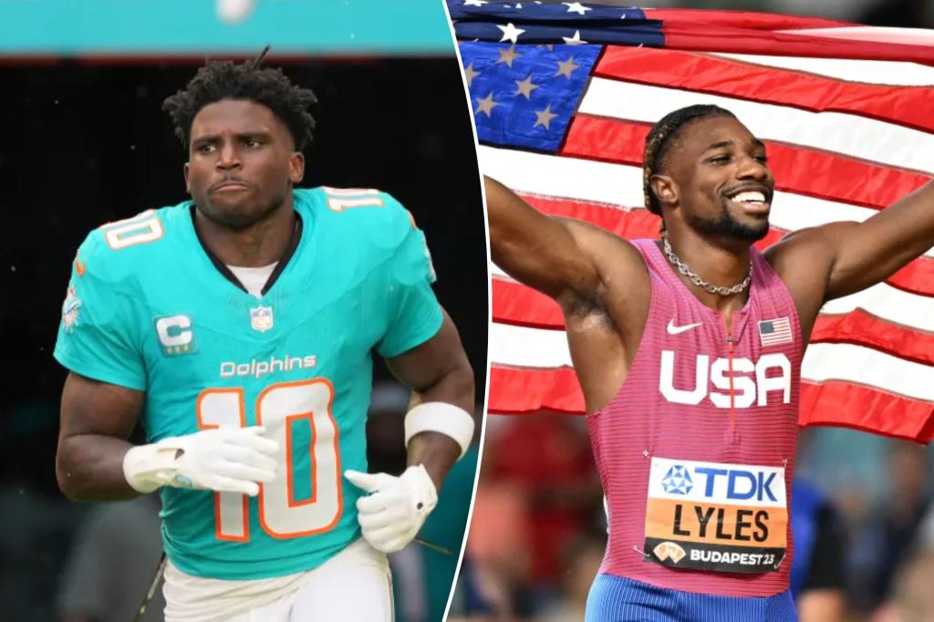 Tyreek Hill은 100m 경주가 '개인적인 이유'로 취소 된 후 노아 라일스를 차단합니다.