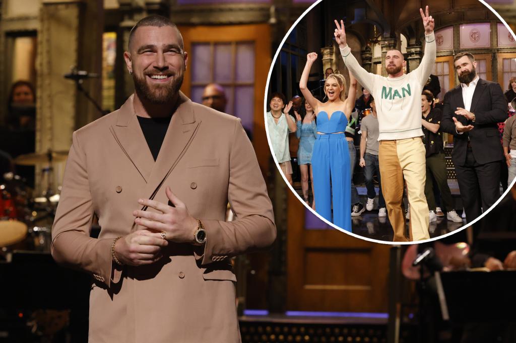 Travis Kelce는 'snl'을 호스팅하는 것이 '잘 읽을 수 없기 때문에 어려웠다 고 말합니다.