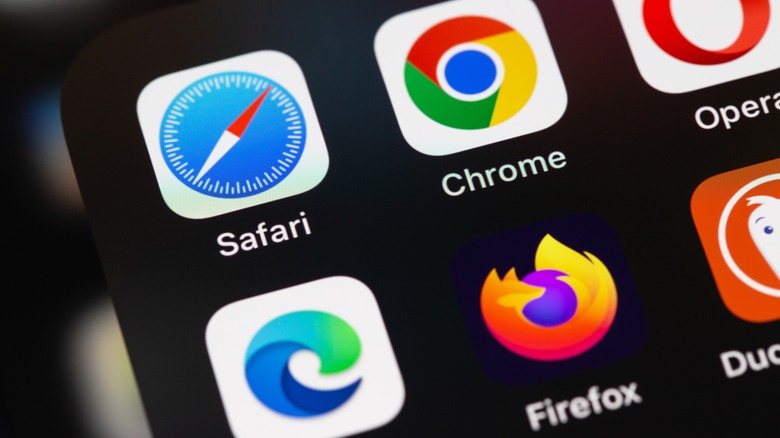 홈 화면의 브라우저 앱