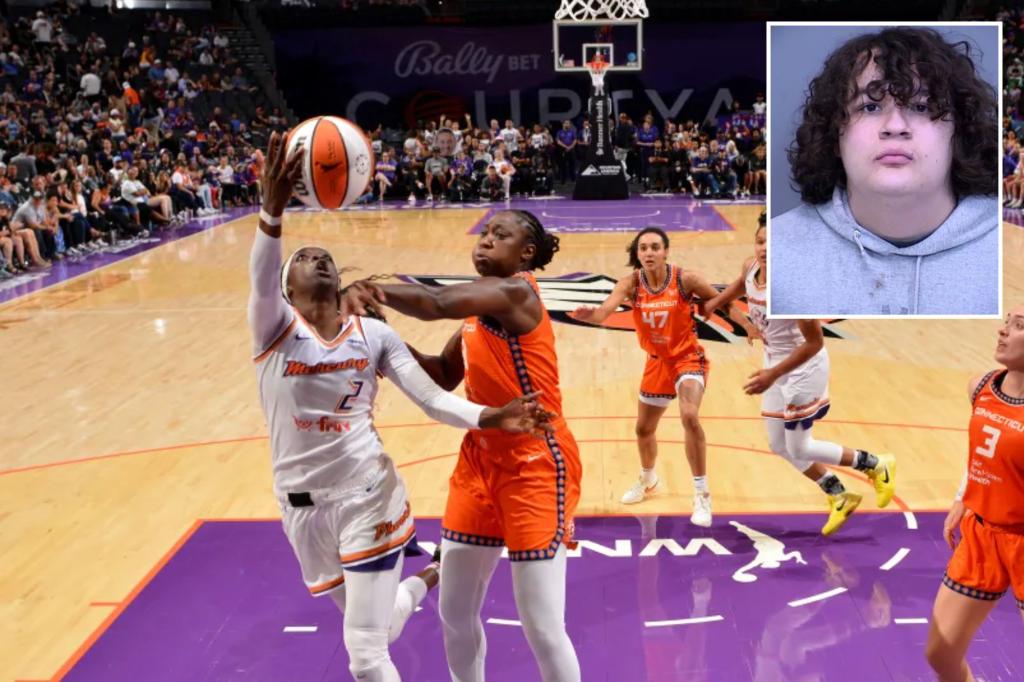 WNBA 게임에서 섹스 토이로 2 명을 놀라게 한 것으로 18 세의 소년