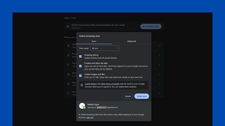 크롬 데스크탑에서 브라우징 기록 삭제