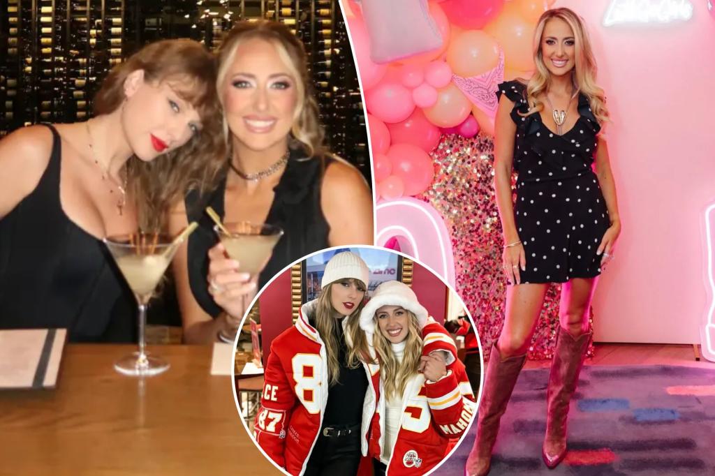 Taylor Swift는 Brittany Mahomes의 30 번째 생일 사진에서 카메오를 만듭니다.