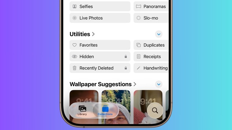 Apple Photos 앱의 숨겨진 미디어.