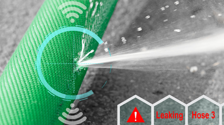 수선 누출 감지 시스템의 개념.