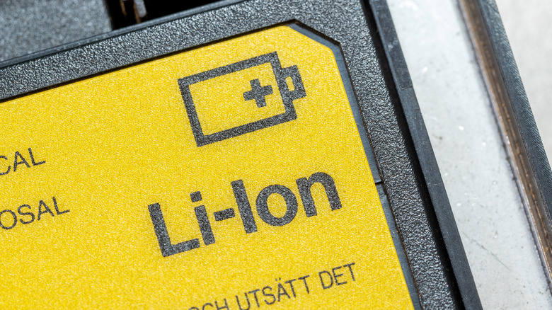리튬 이온 노트북 배터리 근접 촬영