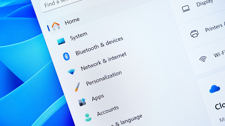 다양한 Windows 설정 표시