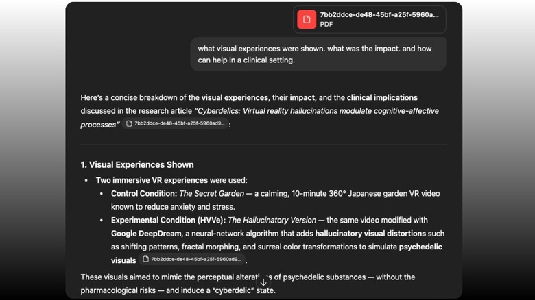 ChatGPT 파일 분석이 실행 중입니다.