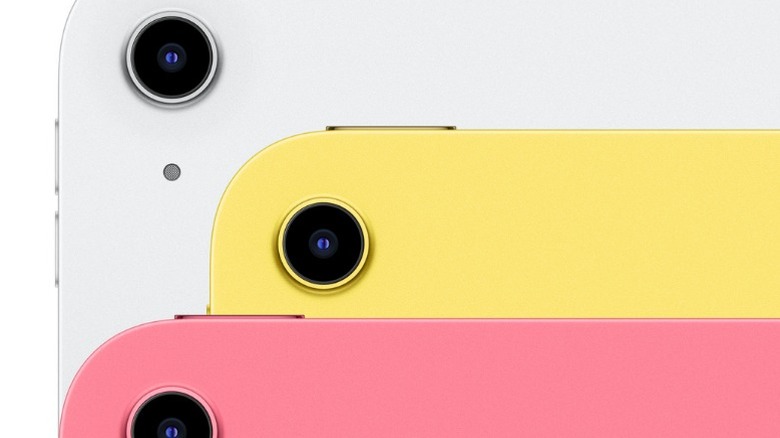 흰색 배경의 iPad 10 Pro 색상