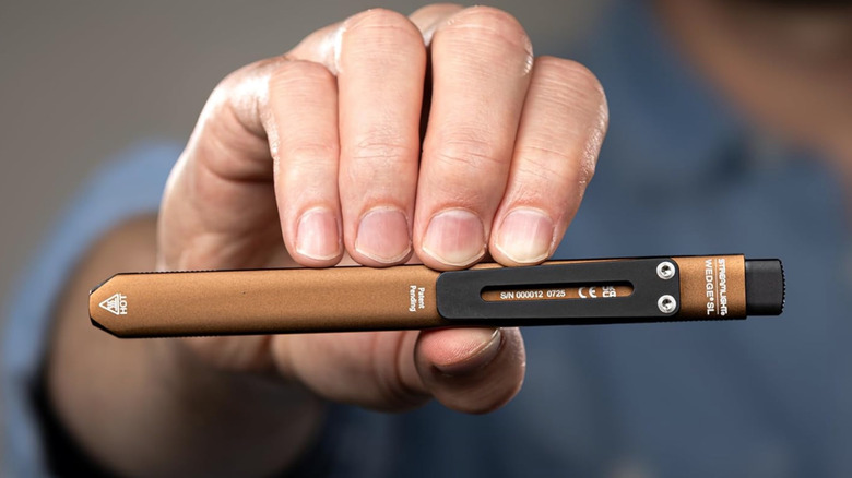 Streamlight Wedge SL 손전등을 들고 있는 사람