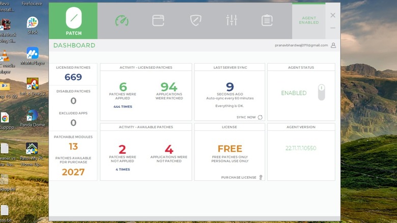 0Windows 데스크톱의 Patch 앱 대시보드
