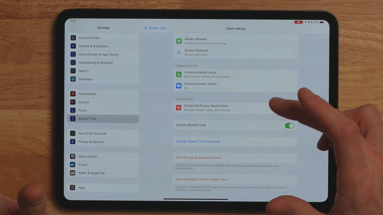 자녀 계정의 iPad 설정