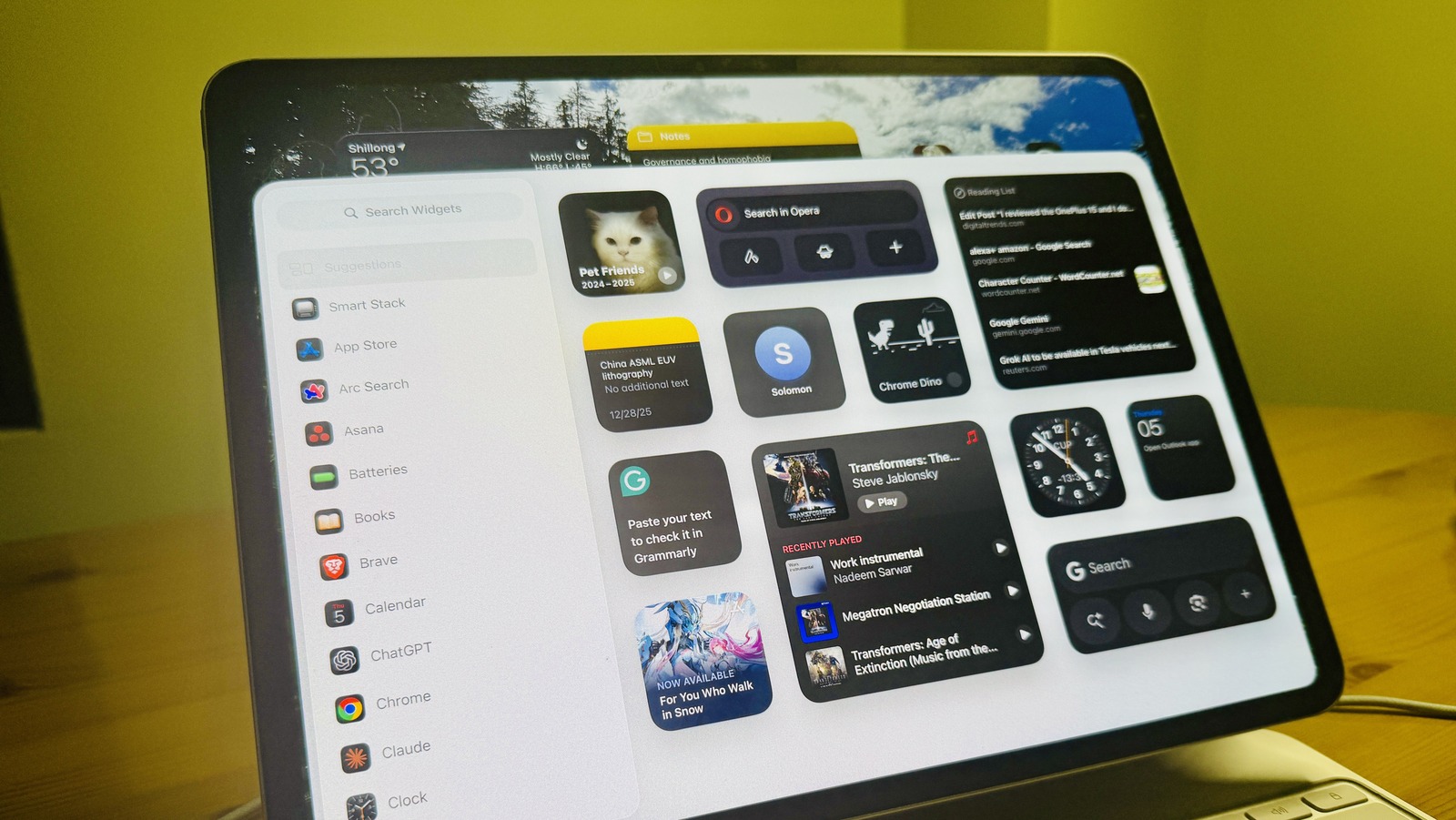 최대한 빨리 추가해야 할 4가지 iPadOS 위젯