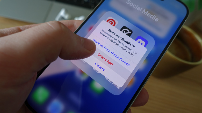 iPhone에서 Reddit 앱을 삭제하는 사람