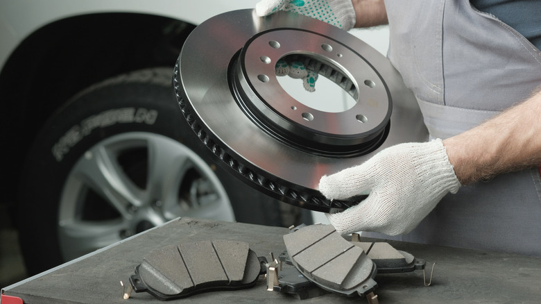 정비공 홀딩 브레이크 로터