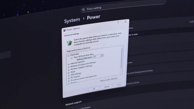 Windows의 전원 계획 설정