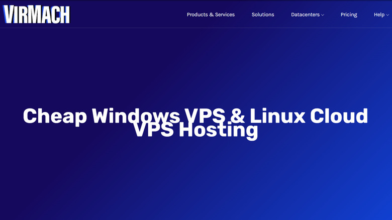 VirMach 홈페이지 스크린샷