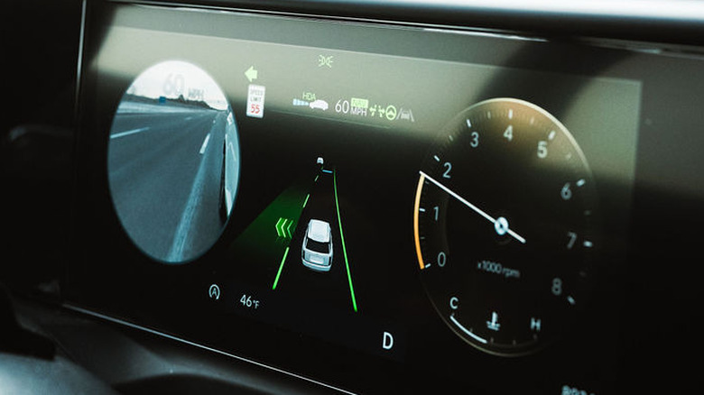 2026 현대 팰리세이드 캘리그래피에 고속도로 주행 보조 2가 활성화되었습니다.