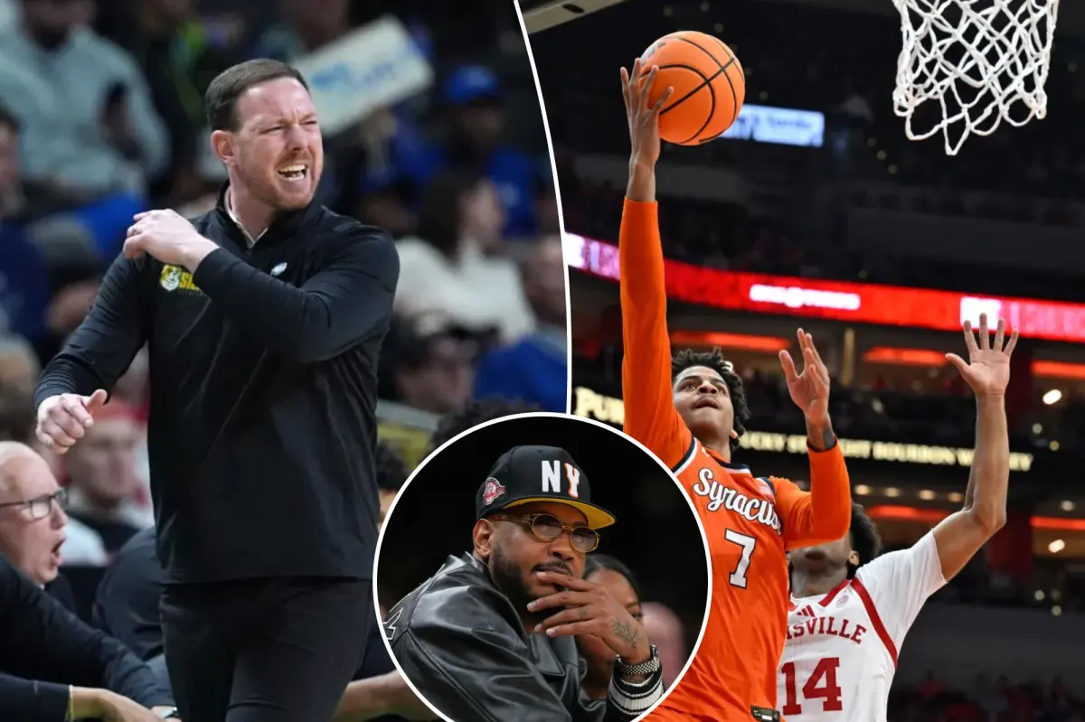 Carmelo Anthony는 Gerry McNamara 고용과 함께 아들 Kiyan의 Syracuse 미래에 대해 논의합니다.