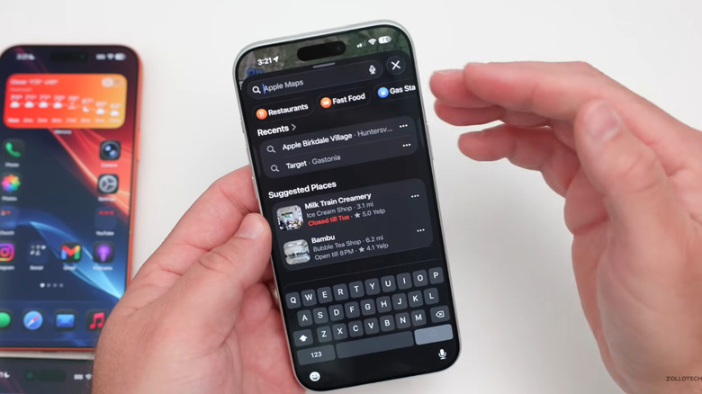 Apple 지도 추천 장소를 사용하는 Aaron