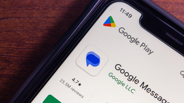 Google Play 스토어의 Google 메시지 앱
