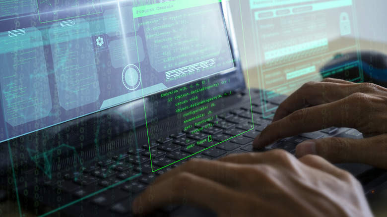 사이버전에 참여하는 해커의 대표 이미지