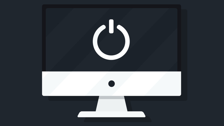 컴퓨터 화면의 전원 아이콘