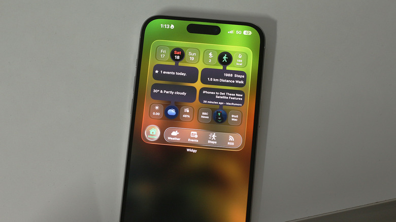 Widgy를 사용하여 iPhone의 투명 위젯