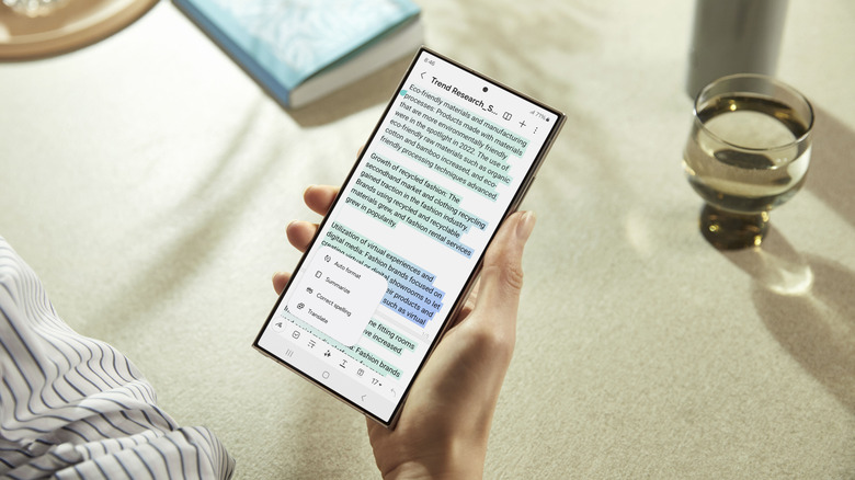 Samsung Galaxy S24 Ultra에서 텍스트 편집