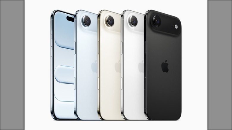 여러 개의 iPhone Air 휴대폰