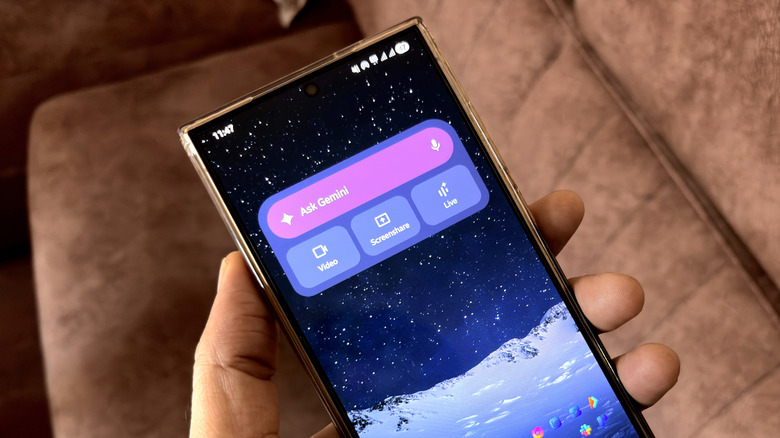 삼성 휴대폰의 Gemini AI 위젯