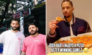 조쉬 하트(Josh Hart)의 바이럴 슬라이스 뒤의 피자 가게는 그들이 어떻게 파이를 MSG에 넣었는지 보여줍니다.