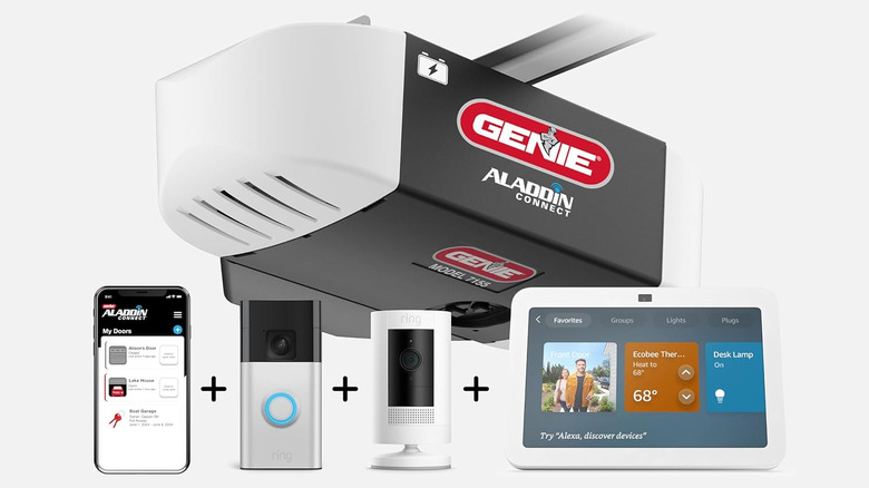 카메라와 Google Home 허브를 갖춘 Genie 스마트 차고문 개폐기