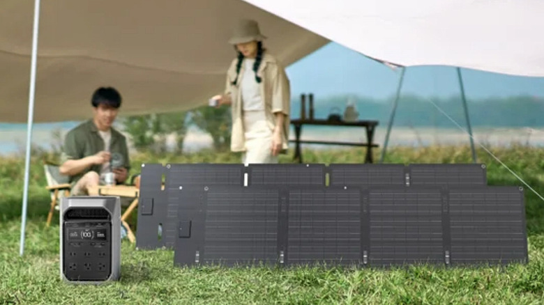 Costco의 번들 60W 태양광 패널이 포함된 EcoFlow Delta 3 Plus 발전소.