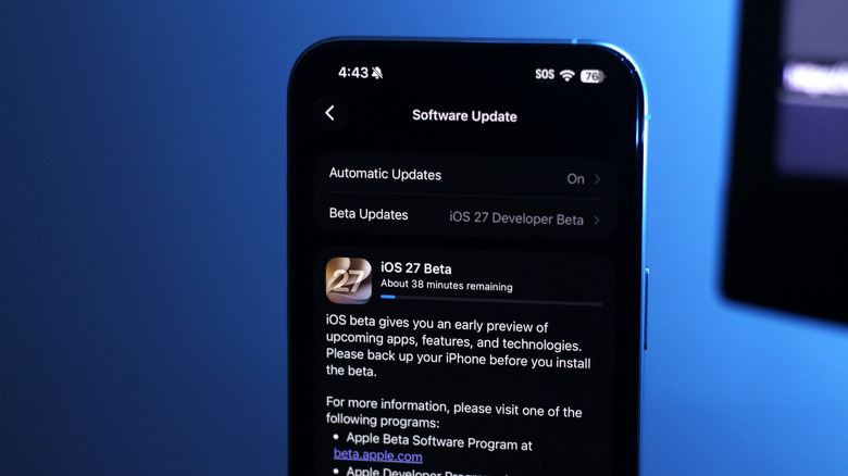 iPhone에 iOS 27 베타 설치