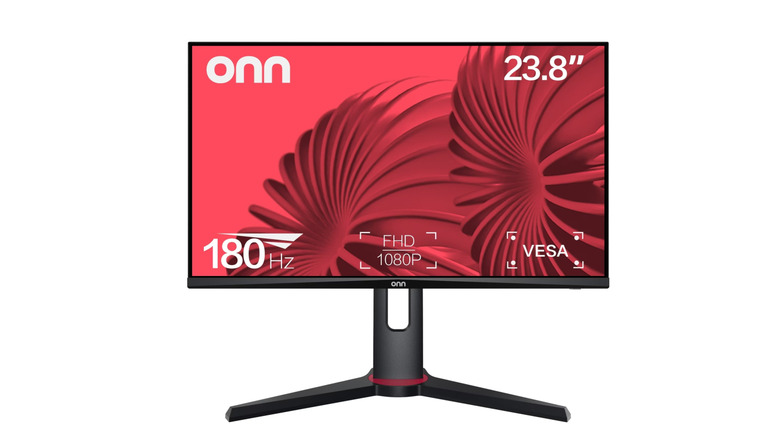 Onn 24인치 180Hz 모니터의 전면 모습