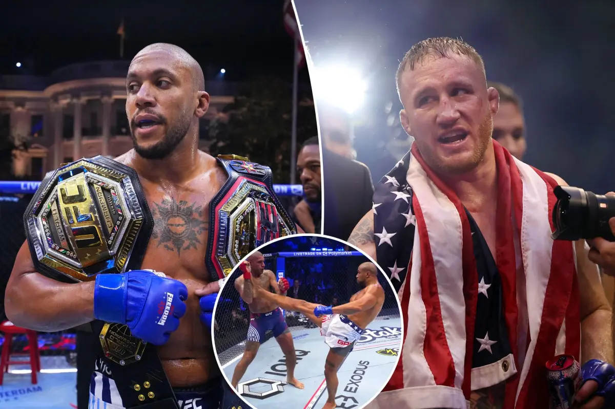저스틴 게이치(Justin Gaethje)와 시릴 게인(Ciryl Gane)이 UFC 프리덤 250에서 벨트를 획득했습니다.