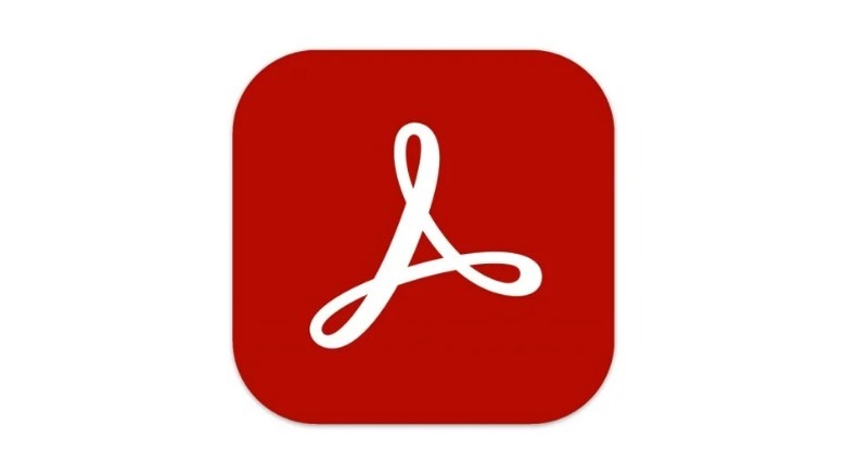 흰색 바탕에 Acrobat Reader 로고