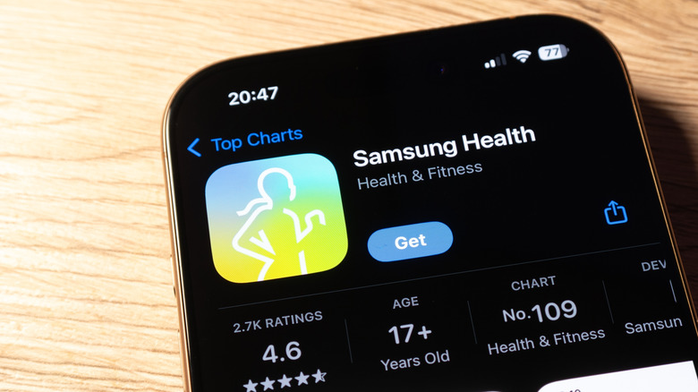 Apple App Store의 Samsung Health 앱