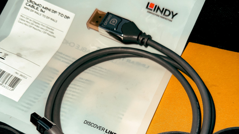 패키지에 포함된 Mini DisplayPort-DisplayPort 케이블